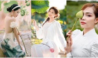 Ngắm sắc sen đầu mùa qua những tấm hình của giới trẻ