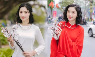 Hot girl xứ Nghệ là Hoa khôi Đại học Quốc gia Hà Nội khoe nét đẹp yêu kiều trong bộ ảnh du Xuân