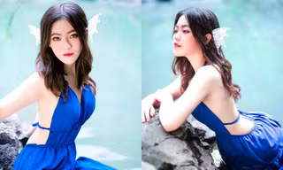 Nữ sinh 2K1 hóa nàng tiên cá thơ mộng tại thác Dray Nur