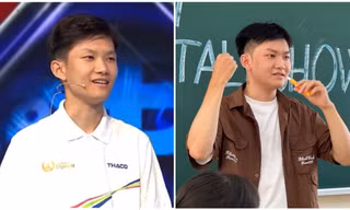Nam sinh Đắk Lắk từng là Á quân Olympia trở lại trường xưa chia sẻ kinh nghiệm cho học sinh cuối cấp