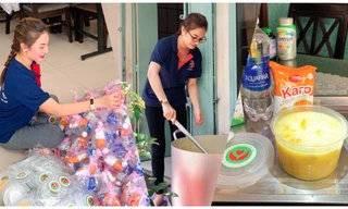 Mẫu ảnh Bến Tre duy trì tặng cháo hàng tuần cho các bệnh nhân có hoàn cảnh kém may mắn