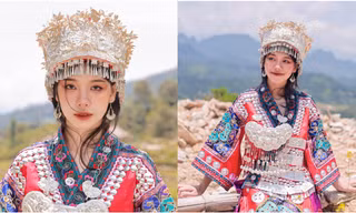 Thiếu nữ Hà Giang "đa di năng" diện trang phục dân tộc H’Mông khiến nhiều người mê mẩn