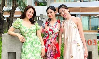 Hồng Diễm đọ sắc cùng 'con gái' Lương Thanh, Hạ Anh