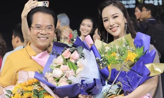 NSND Trần Nhượng bay vào Phan Thiết chúc mừng con gái 'rượu' thi Hoa hậu