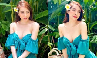 Quỳnh Nga diện trang phục trễ nải nóng bỏng