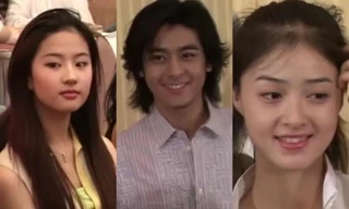 Hình ảnh 'non choẹt' của Lâm Chí Dĩnh, Lưu Diệc Phi tại họp báo 'Thiên Long Bát Bộ' 2003