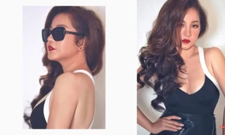 Thúy Nga bất ngờ thay đổi phong cách, diện áo trễ nải khoe vòng 1 'bốc lửa'