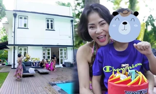 Thu Minh khoe cơ ngơi rộng rãi tại Singapore nhân dịp sinh nhật con trai 
