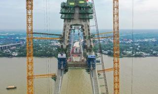 Hình hài dự án cầu dây văng trụ chữ A cao nhất vùng Tây Nam Bộ