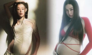 'Hoa hậu đẹp nhất Hàn Quốc' thần thái hút hồn khoe bụng bầu 8 tháng