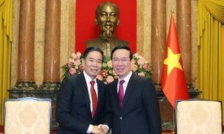 Chủ tịch nước tiếp Chủ tịch Trung ương Mặt trận Lào Xây dựng Đất nước