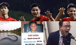 Dân mạng 'dậy sóng' với màn bình luận của Tạ Biên Cương và loạt ảnh chế của tuyển Việt Nam