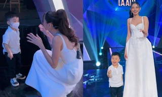 Khoảnh khắc đáng yêu gây 'bão' của Hoa hậu Thùy Tiên khi gặp gỡ con trai Hòa Minzy