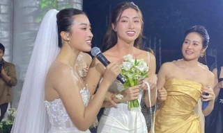 Lương Thùy Linh bắt được hoa cưới của Đỗ Mỹ Linh