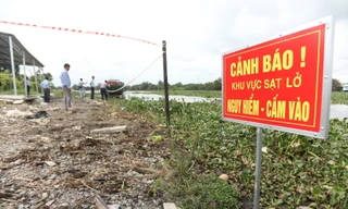90 điểm sạt lở ở Long An, 'nuốt' hơn 26km đất đai