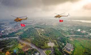 Cảnh sắc vùng Trấn Biên nhìn từ trên cao