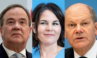 (Từ trái sang) các ứng viên Armin Laschet (CDU), Annalena Baerbock (đảng Xanh), Olaf Scholz (Dân chủ xã hội). (Ảnh: AP) 