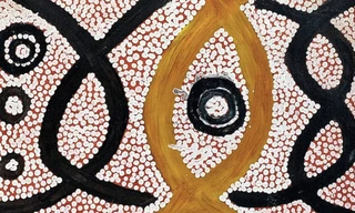 Một bức hoạ không có tên ra đời trong phong trào hội hoạ Balgo năm 1982