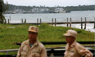 Quân cảng Ream ở tỉnh Sihanoukville, Campuchia. (Ảnh: Reuters)