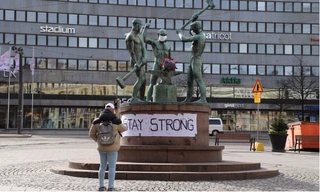 Tượng đài Thợ rèn ở Helsinki, Phần Lan. (Ảnh: Xinhua)