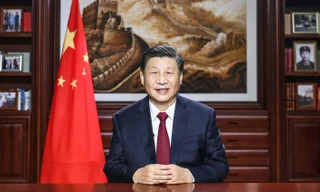 Ông Tập trong bài phát biểu trước năm mới. (Ảnh: Xinhua)