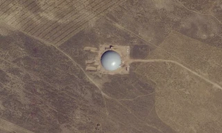 Một hầm chứa tên lửa trong ảnh vệ tinh của Mỹ