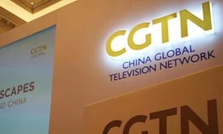 Logo của CGTN. (Ảnh: Straitstimes)