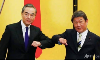Hai ngoại trưởng Trung Quốc và Nhật Bản trong một dịp gặp. (Ảnh: AP)