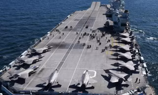 Tàu sân bay HMS Queen Elizabeth. (Ảnh: UK Navy)
