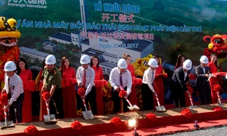 Dự án nhà máy đốt rác thải sinh hoạt phát điện Cần Thơ khởi công ngày 30/6/2017. Ảnh: Cảnh Kỳ.