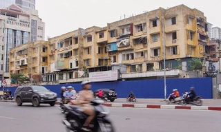 Dự án cải tạo chung cư cũ khu 'đất vàng' số 93 Láng Hạ chậm tiến độ nhiều năm. 