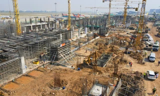 Cận cảnh nhà ga gần 11.000 tỷ đồng của sân bay Tân Sơn Nhất đang dần thành hình