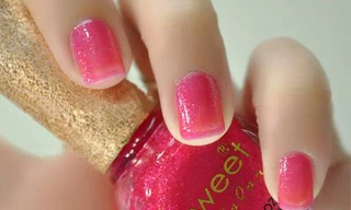 Nail hồng ngọt ngào cho ngày 8-3