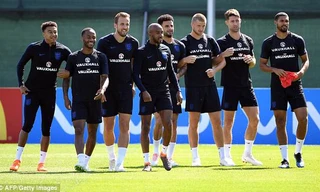 Tuyển Anh tập luyện trước trận đấu