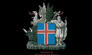 Người khổng lồ đá Bergrisi và các linh hồn bảo vệ trên quốc huy Iceland