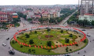 Một góc trung tâm TP Bắc Ninh. Ảnh: Như Ý.