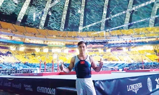 Phước Hưng có hai động tác được FIG công nhận và đưa vào hệ thống thi đấu. Ảnh: ĐL.