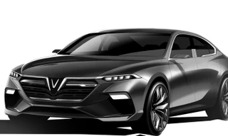 Mẫu phác thảo xe Sedan sẽ được Vinfast phát triển thành xe mẫu, ra mắt tháng 10/2018 tại Paris. 