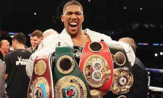 Joshua thống nhất 4 đai vô địch hạng nặng WBA, IBF, IBO, WBO.