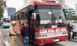 Hơn 250 xe khách “bão táp” vừa bị Sở GTVT Hà Nội thu hồi phù hiệu hoạt động từ 1 đến 6 tháng. Ảnh: Anh Trọng