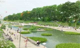 Phối cảnh dự án làm sạch nước sông Tô Lịch hiện mới chỉ đẹp trên giấy.