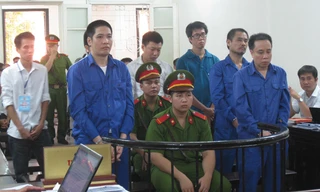 Các bị cáo tại phiên tòa,