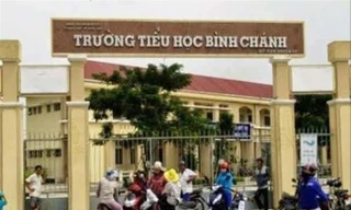 Trường Tiểu học Bình Chánh (xã Nhựt Chánh, huyện Bến Lức, tỉnh Long An) nơi xảy ra sự việc cô giáo quỳ gối xin lỗi phụ huynh học sinh gây xôn xao dư luận.