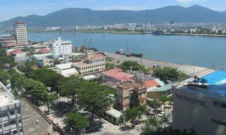 Một đoạn sông Hàn nhìn từ trên cao