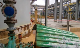 Khu vực xảy ra sự cố vỡ cổ ống đẩy máy bơm kiềm đã được xử lý triệt để, không để ảnh hưởng đến môi trường trong và ngoài nhà máy.