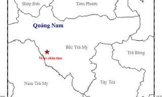 Quảng Nam xảy ra động đất 2.8 độ richter ở Bắc Trà My