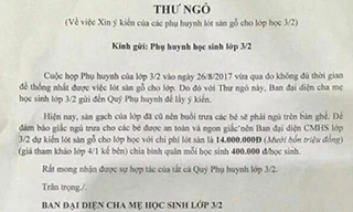 Phụ huynh gửi đơn lên Chính phủ kiến nghị giải tán... Hội phụ huynh