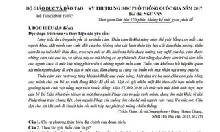 Nhân đọc đề thi Văn THPT 2017: Tôi không “thấu cảm”!