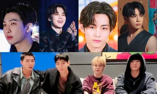 Bộ tứ BTS trước thềm nhập ngũ: V khoe tóc quả dừa, Jung Kook giấu nhẹm đầu trứng cút