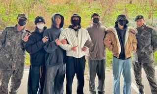 BTS hội ngộ tiễn RM và V nhập ngũ, SUGA lộ diện sau thời gian dài "biệt tăm"